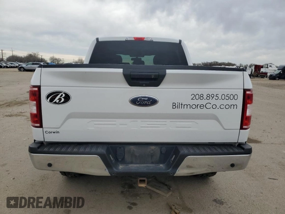 2018 Ford F-150 XL with VIN 1FTEW1E54JFA51448, listed as a Copart auction lot 49823785 with 95,996 mi miles and Salvage Title. Bid and sale history available at carsss.com. Image 6.