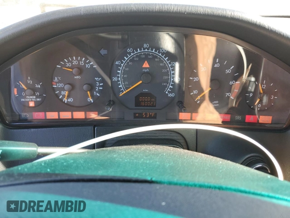 1999 Mercedes-Benz S-Class with VIN WDBGA51G1XA424990, listed as a Copart auction lot 89411825 with 160,021 mi miles and Salvage Title. Bid and sale history available at carsss.com. Image 9.