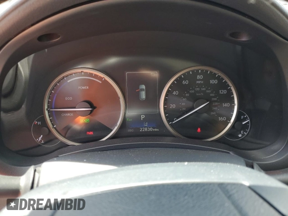 2021 Lexus NX 300h with VIN JTJGJRDZ7M2155967, listed as a Copart auction lot 52143315 with 22,830 mi miles and Salvage Title. Bid and sale history available at DreamBid. Image 9.