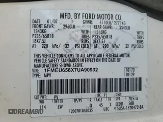 2007 Ford Explorer Limited with VIN 1FMEU658X7UA90932, listed as a Copart auction lot 55525385 with 154,998 mi miles and Clean title. Bid and sale history available at DreamBid. Image 13.
