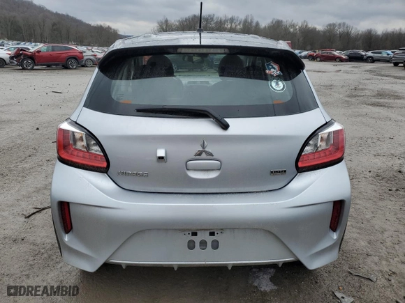 2024 Mitsubishi Mirage Black Edition with VIN ML32AWHJ2RH003635, listed as a Copart auction lot 45268355 with 12685 miles and Salvage Title. Bid and sale history available at carsss.com. Image 6.