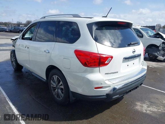 2017 Nissan Pathfinder SV with VIN 5N1DR2MM9HC627155, listed as a IAAI auction lot 41710942 with 60,906 mi miles. Bid and sale history available at carsss.com. Image 3.