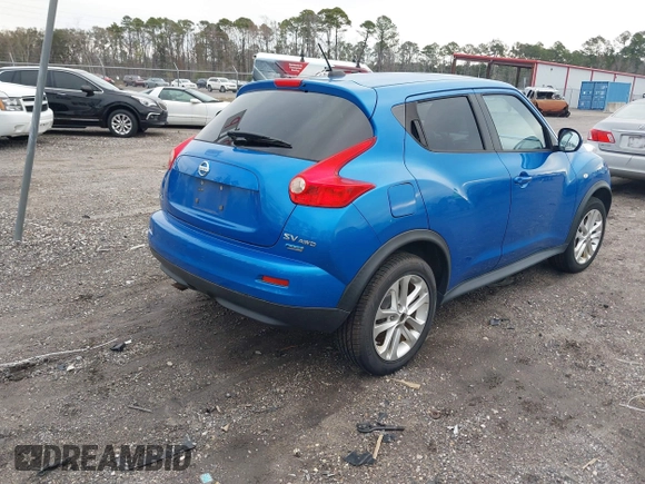 2012 Nissan Juke SL with VIN JN8AF5MV5CT116291, listed as a IAAI auction lot 41325612 with 215,235 mi miles. Bid and sale history available at carsss.com. Image 4.
