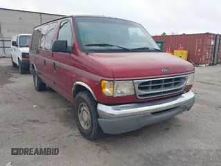 1999 Ford Econoline Cargo with VIN 1FDRE14W0XHB06565, listed as a IAAI auction lot 41496511 with 165,268 mi miles. Bid and sale history available at carsss.com. Image 1.