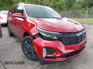 2024 Chevrolet Equinox RS with VIN 3GNAXMEG3RL369603, listed as a IAAI auction lot 42244009 with 14,490 mi miles and . Bid and sale history available at DreamBid. Image 1.