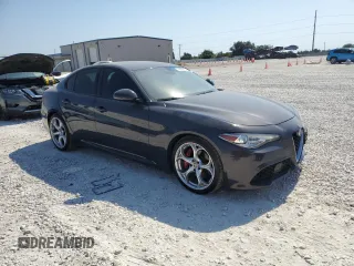 2019 Alfa Romeo Giulia Ti Sport with VIN ZARFAMBN6K7603610, listed as a Copart auction lot 74550354 with 46,722 mi miles and Salvage Title. Bid and sale history available at carsss.com. Image 4.
