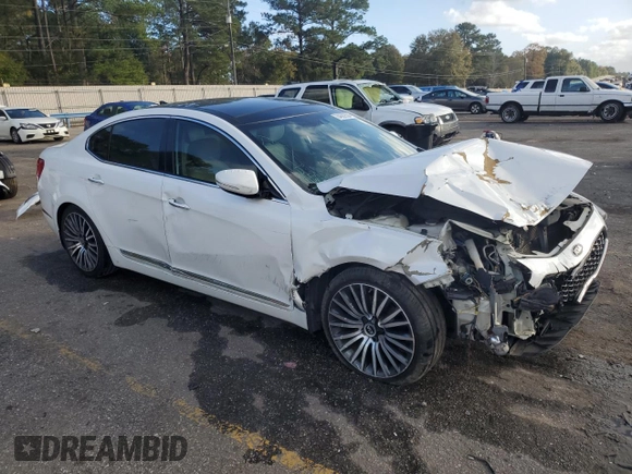 2014 Kia Cadenza Premium with VIN KNALN4D76E5135293, listed as a Copart auction lot 84682504 with 133,267 mi miles and Non Repairable. Bid and sale history available at carsss.com. Image 4.