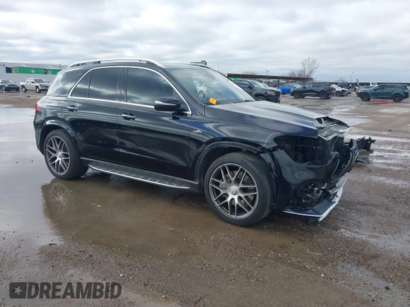2022 Mercedes-Benz GLE 53 AMG with VIN 4JGFB6BBXNA596396, listed as a IAAI auction lot 41484492 with 38,599 mi miles and . Bid and sale history available at DreamBid. Image 1.