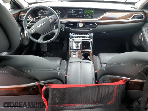 2019 Genesis G90 Premium with VIN KMHG34JA3KU052606, listed as a Copart auction lot 74087844 with 12,831 mi miles and Non Repairable. Bid and sale history available at DreamBid. Image 8.