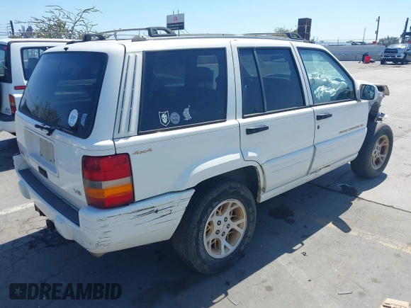 1996 Jeep Grand Cherokee Limited с VIN 1J4GZ78YXTC378363, выставлен на аукционе IAAI как лот 42391787 с пробегом 129 921 миль миль и . История ставок и продаж доступна на DreamBid. Изображение 4.
