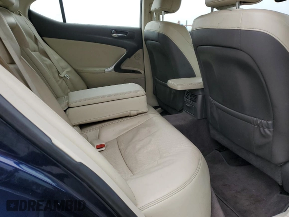 2012 Lexus IS 250 with VIN JTHCF5C25C5059380, listed as a Copart auction lot 50736985 with Not Provided miles and Salvage Title. Bid and sale history available at DreamBid. Image 10.