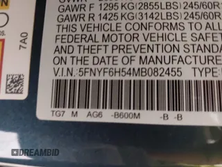 2021 Honda Pilot EX-L z VIN 5FNYF6H54MB082455, wystawiony jako IAAI lot #42343787 z przebiegiem 25 954 mil mil oraz . Historia ofert i sprzedaży dostępna na DreamBid. Obrazek 9.