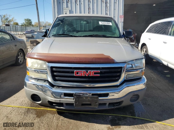 2007 GMC Sierra 1500 Classic SLE1 with VIN 1GTEC19V37Z194286, listed as a Copart auction lot 75224304 with NaN miles and Salvage Title. Bid and sale history available at carsss.com. Image 5.