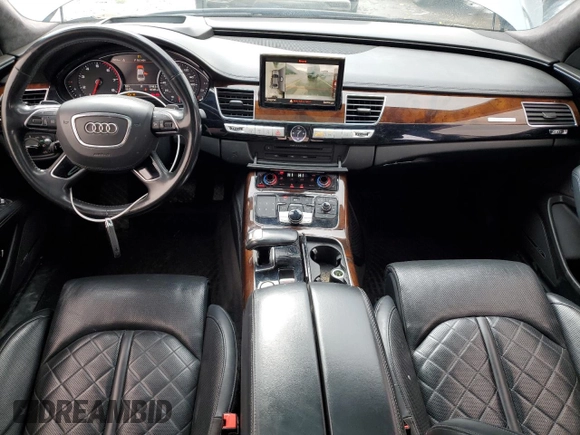2016 Audi A8 Sport with VIN WAU43AFD1GN019272, listed as a Copart auction lot 45427105 with 91,341 mi miles and Salvage title. Bid and sale history available at DreamBid. Image 8.