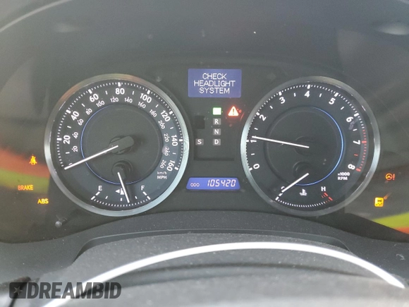 2011 Lexus IS 350 with VIN JTHCE5C29B5000138, listed as a Copart auction lot 42920825 with 105,420 mi miles and Salvage title. Bid and sale history available at DreamBid. Image 9.