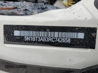 2024 Nissan Rogue S with VIN 5N1BT3AB3RC742658, listed as a Copart auction lot 45231345 with Not Provided miles and Salvage Title. Bid and sale history available at DreamBid. Image 14.