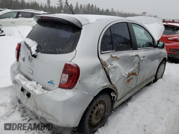 2015 Nissan Micra S z VIN 3N1CK3CPXFL205695, wystawiony jako Copart lot #45932665 z przebiegiem 67 481 mil mil oraz Szkody całkowita. Historia ofert i sprzedaży dostępna na DreamBid. Obrazek 3.
