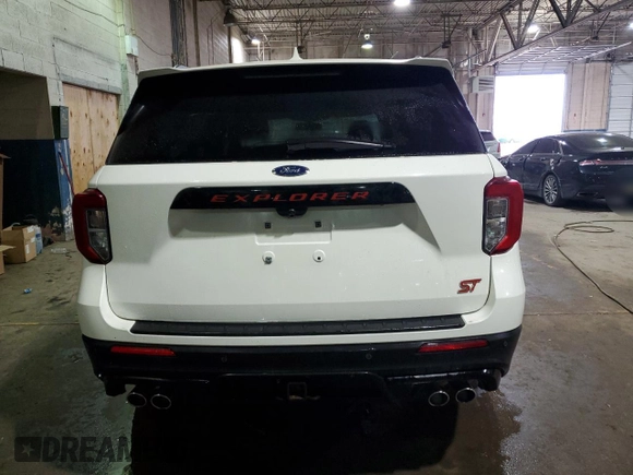 2022 Ford Explorer ST with VIN 1FM5K8GC0NGA46825, listed as a Copart auction lot 41705125 with 26,980 mi miles and Salvage Title. Bid and sale history available at carsss.com. Image 6.