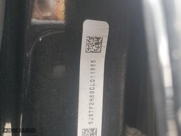 2012 Honda Crosstour EX-L with VIN 5J6TF2H59CL011955, listed as a Copart auction lot 66529224 with 0 mi miles and Salvage Title. Bid and sale history available at carsss.com. Image 13.