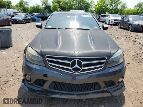 2009 Mercedes-Benz C 63 AMG with VIN WDDGF77X69F212362, listed as a Copart auction lot 61125824 with 120,402 mi miles and Salvage Title. Bid and sale history available at DreamBid. Image 5.