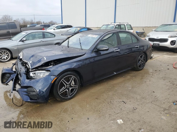 2023 Mercedes-Benz E 450 with VIN W1KZF5KBXPB138070, listed as a Copart auction lot 47026175 with 40,503 mi miles and Salvage Title. Bid and sale history available at DreamBid. Image 1.