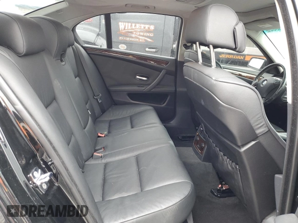 2008 BMW 5 Series 528i with VIN WBANU53588CT03677, listed as a Copart auction lot 49956525 with 183,194 mi miles and Salvage Title. Bid and sale history available at carsss.com. Image 10.