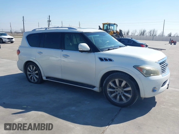 2012 Infiniti QX56 8-passenger with VIN JN8AZ2ND8C9715811, listed as a IAAI auction lot 41619315 with 198,187 mi miles and . Bid and sale history available at DreamBid. Image 13.