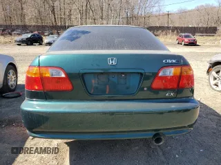 2000 Honda Civic EX with VIN JHMEJ8642YS004030, listed as a Copart auction lot 50002815 with 152,564 mi miles and Salvage Title. Bid and sale history available at carsss.com. Image 6.