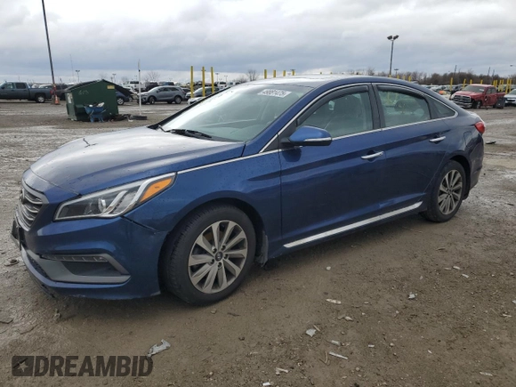 2017 Hyundai Sonata Sport with VIN 5NPE34AF9HH479847, listed as a Copart auction lot 49881475 with 62,991 mi miles and Salvage Title. Bid and sale history available at DreamBid. Image 1.
