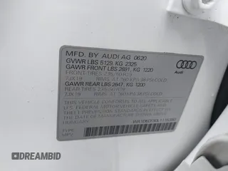 2020 Audi Q3 S line Premium with VIN WA1DECF30L1115390, listed as a IAAI auction lot 42503728 with 18,556 mi miles and . Bid and sale history available at DreamBid. Image 9.