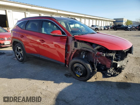 2022 Hyundai Tucson Limited with VIN 5NMJECAE9NH051862, listed as a Copart auction lot 76161144 with 124,690 mi miles and Salvage Title. Bid and sale history available at carsss.com. Image 4.