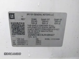 2018 Chevrolet Suburban LT z VIN 1GNSCHKC6JR109427, wystawiony jako IAAI lot #42131806 z przebiegiem 147 049 mil mil oraz . Historia ofert i sprzedaży dostępna na DreamBid. Obrazek 9.