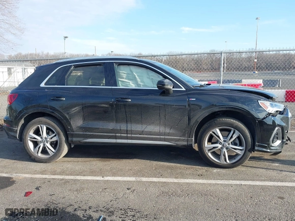 2020 Audi Q3 S line Premium Plus with VIN WA1EECF30L1105527, listed as a IAAI auction lot 41336600 with 48,457 mi miles. Bid and sale history available at carsss.com. Image 12.
