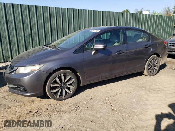 2014 Honda Civic EX-L with VIN 19XFB2F90EE220162, listed as a Copart auction lot 54591795 with 199,340 mi miles and Salvage Title. Bid and sale history available at DreamBid. Image 1.