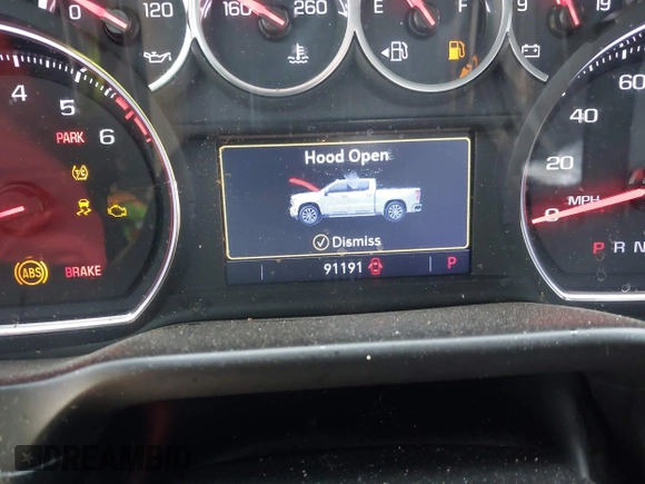 2020 Chevrolet Silverado 1500 LT with VIN 3GCPWCED4LG281018, listed as a IAAI auction lot 41605889 with 91,191 mi miles. Bid and sale history available at carsss.com. Image 7.