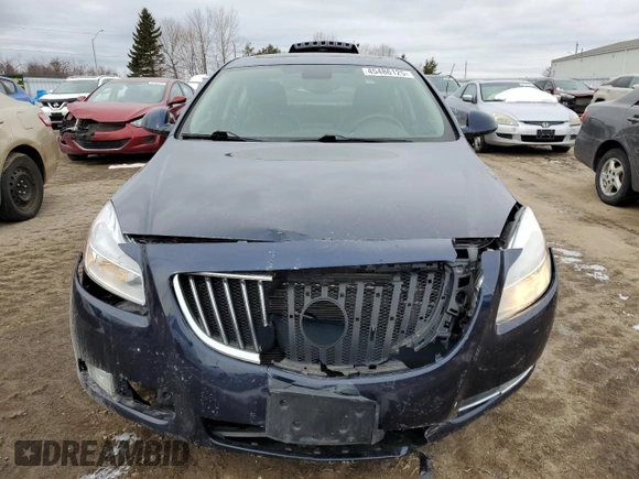 2011 Buick Regal CXL RL2 with VIN 2G4GP5EC1B9174738, listed as a Copart auction lot 45486125 with 51,169 mi miles and Salvage title. Bid and sale history available at DreamBid. Image 5.