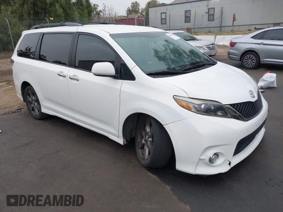 2017 Toyota Sienna SE with VIN 5TDXZ3DC8HS787136, listed as a IAAI auction lot 42062413 with 87,386 mi miles and . Bid and sale history available at DreamBid. Image 1.