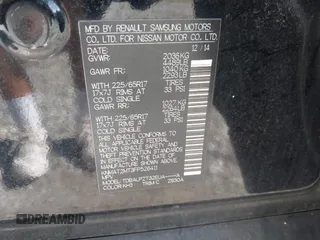 2015 Nissan Rogue S with VIN KNMAT2MT3FP526411, listed as a IAAI auction lot 42166030 with 101,501 mi miles and . Bid and sale history available at DreamBid. Image 9.