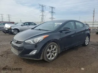 2012 Hyundai Elantra Limited with VIN 5NPDH4AE3CH144290, listed as a Copart auction lot 46850955 with 151,302 mi miles and Salvage Title. Bid and sale history available at carsss.com. Image 1.
