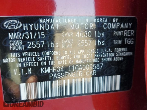 2016 Hyundai Sonata Hybrid Limited with VIN KMHE34L11GA009587, listed as a Copart auction lot 48520245 with 78,609 mi miles and Salvage Title. Bid and sale history available at carsss.com. Image 12.