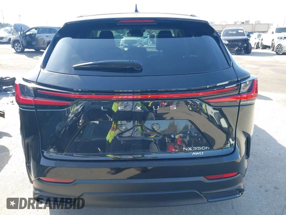 2025 Lexus NX 350h with VIN 2T2AKCEZ1SC039174, listed as a IAAI auction lot 41594338 with 5,586 mi miles and . Bid and sale history available at DreamBid. Image 17.