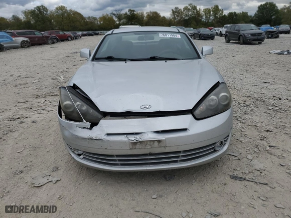 2008 Hyundai Tiburon GS with VIN KMHHM66D38U287984, listed as a Copart auction lot 76011904 with 97,261 mi miles and Salvage Title. Bid and sale history available at carsss.com. Image 5.