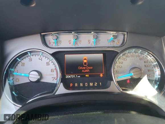 2013 Ford F-150 XL with VIN 1FTFW1ET3DFB85584, listed as a Copart auction lot 50099485 with 204,731 mi miles and Salvage Title. Bid and sale history available at carsss.com. Image 9.