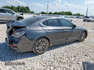 2020 Genesis G70 2.0T z VIN KMTG34LA3LU053274, wystawiony jako Copart lot #57417285 z przebiegiem 89 091 mil mil oraz Szkoda całkowita • Salvage title. Historia ofert i sprzedaży dostępna na DreamBid. Obrazek 3.