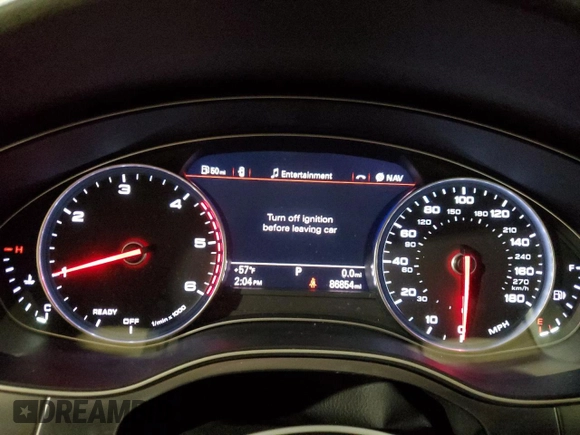 2016 Audi A6 3.0L TDI Premium Plus with VIN WAUFMAFC5GN000768, listed as a Copart auction lot 80518604 with 86,854 mi miles and Salvage Title. Bid and sale history available at carsss.com. Image 9.