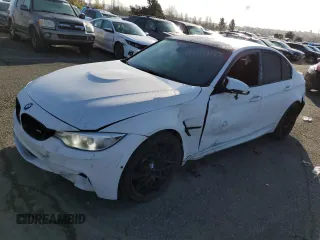 2017 BMW M3 with VIN WBS8M9C51H5G42191, listed as a Copart auction lot 44309983 with 56,365 mi miles. Bid and sale history available at carsss.com. Image 1.