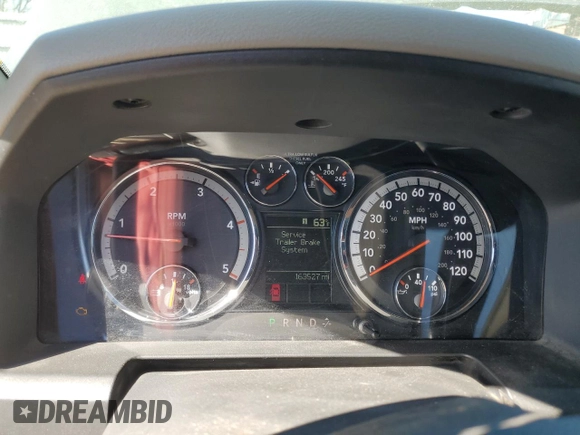 2011 Ram 2500 Laramie with VIN 3D7UT2CL3BG619979, listed as a Copart auction lot 46931825 with 163,527 mi miles and Salvage title. Bid and sale history available at DreamBid. Image 9.