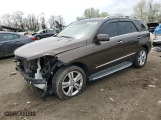 2013 Mercedes-Benz M-Class ML 350 with VIN 4JGDA5HB6DA263476, listed as a Copart auction lot 51647875 with 72,943 mi miles and Salvage Title. Bid and sale history available at carsss.com. Image 1.