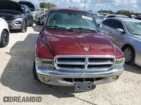 2000 Dodge Dakota Sport with VIN 1B7GL22N9YS602454, listed as a Copart auction lot 78622624 with 108,355 mi miles and Salvage Title. Bid and sale history available at carsss.com. Image 5.