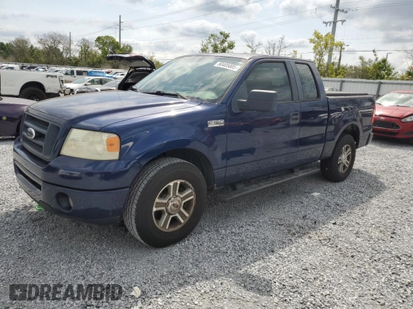 2008 Ford F-150 STX with VIN 1FTRX12W68FB55946, listed as a Copart auction lot 50405005 with 126,841 mi miles and Clean Title. Bid and sale history available at carsss.com. Image 1.